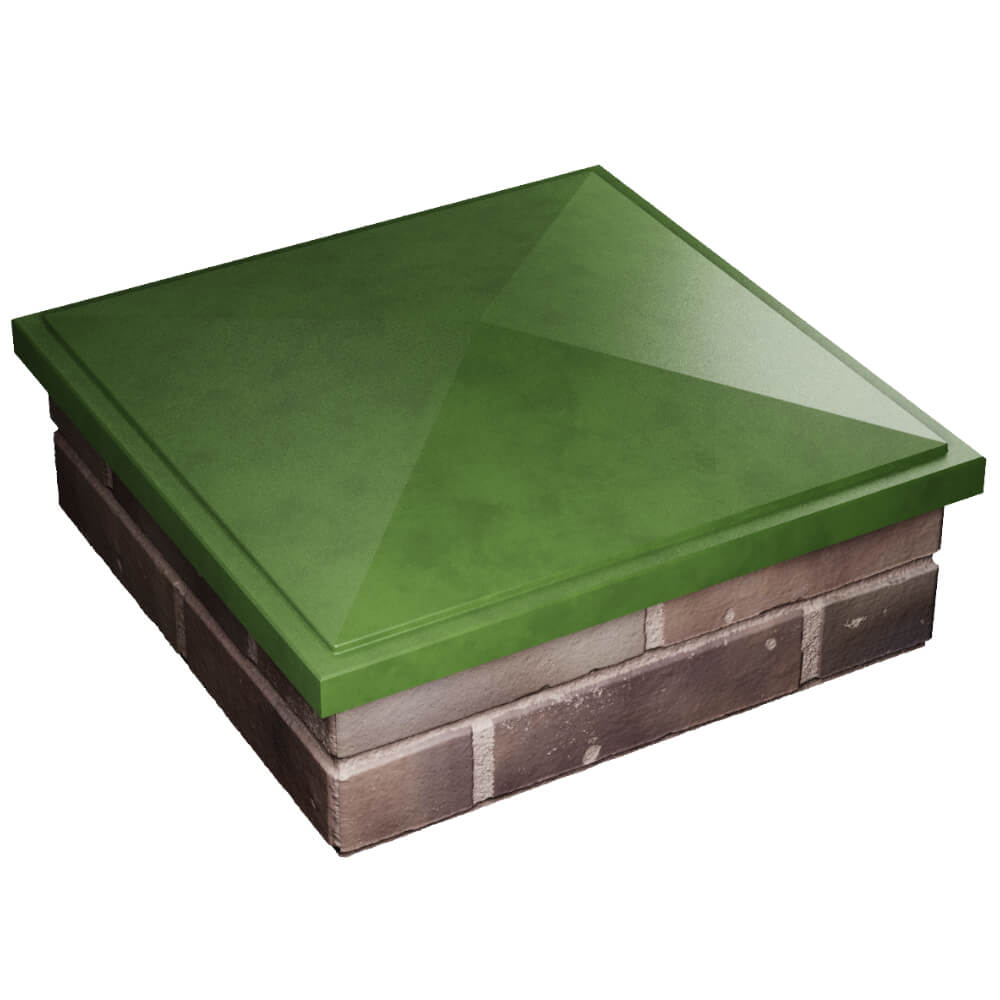 Колпак Zking БонаМоно Зеленый на столб 2х2 кирпича (515х515, 530х530мм) в Майкопе фото