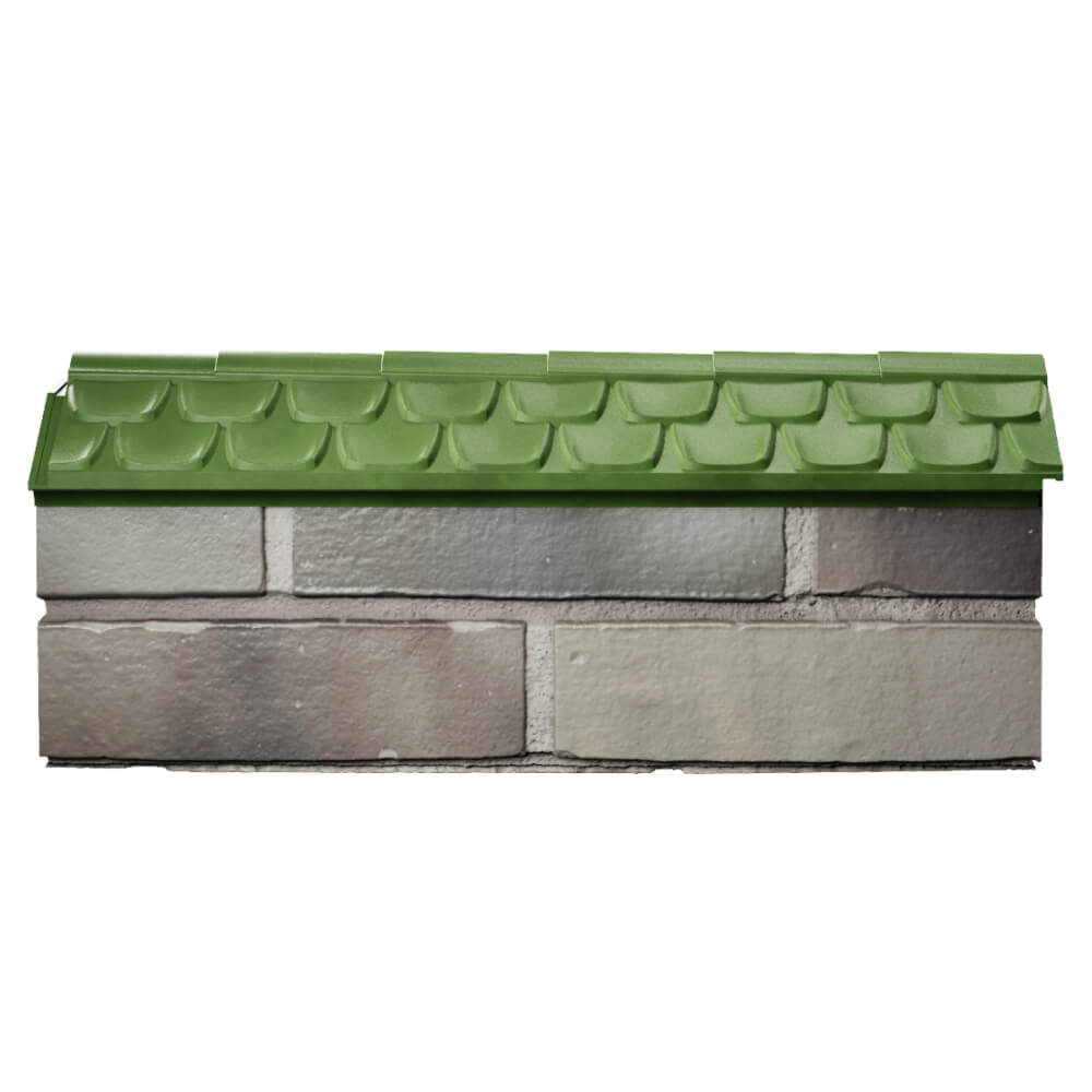 Парапет Zking Эльбрус Зеленый с посадкой на 0.5 кирпича (130мм) в Майкопе фото