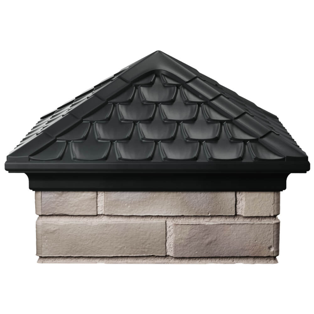 Колпак Zking Эльбрус Черный на столб 1.5х1.5 кирпича (385х385мм) Майкоп фото