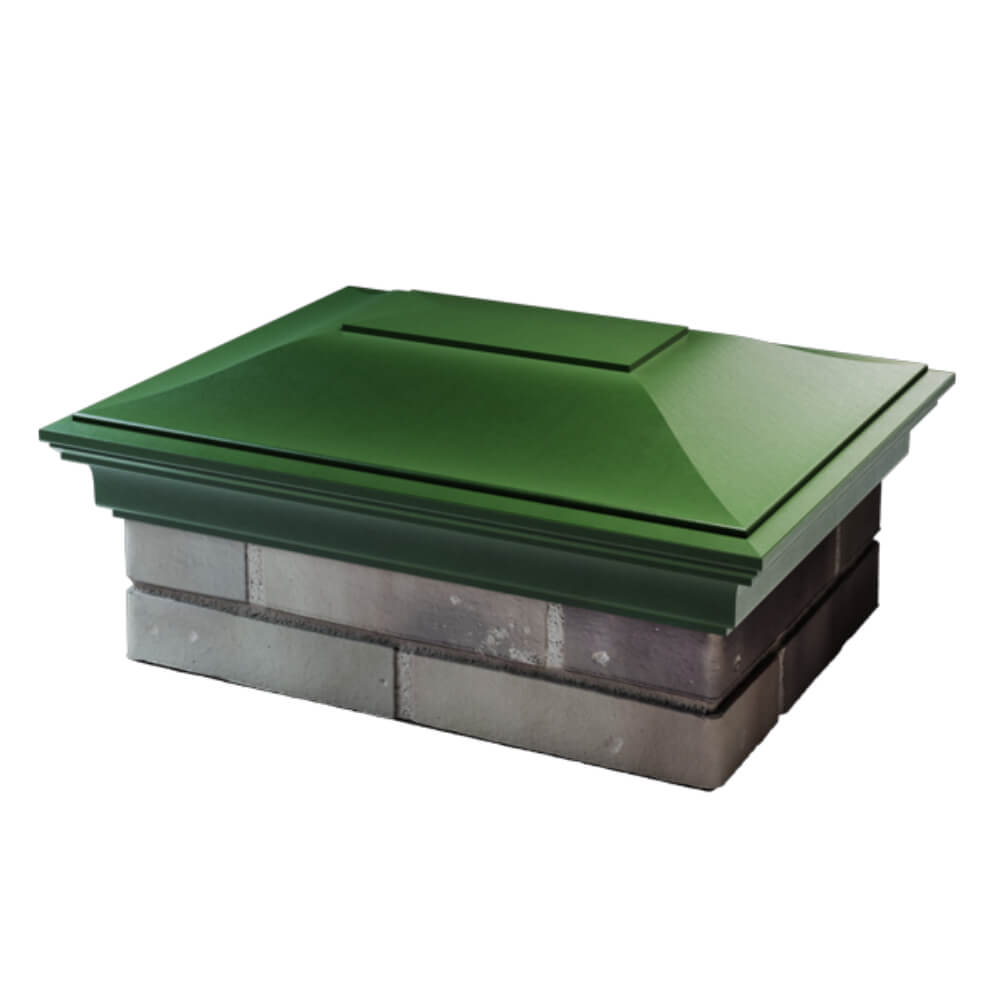 Колпак Zking Монблан Зеленый на столб 2х1.5 кирпича (515х385мм) в Майкопе фото