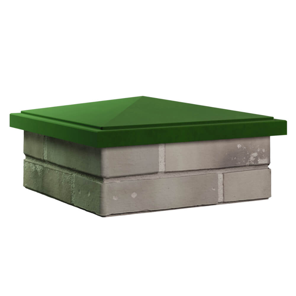 Колпак Zking БонаМоно Зеленый на столб 1.5х1.5 кирпича (385х385, 400х400мм) в Майкопе фото