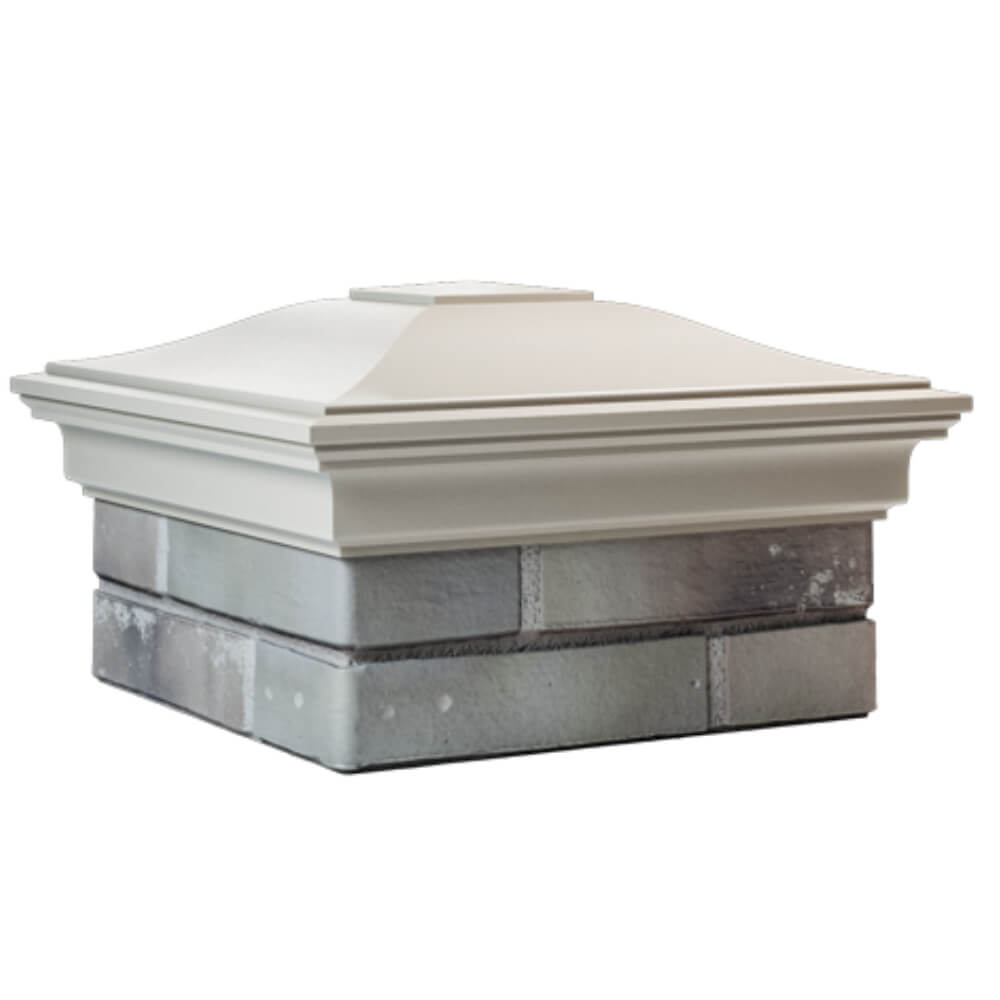 Колпак Zking Монблан Бежевый на столб 1.5х1.5 кирпича (385х385мм) в Майкопе фото