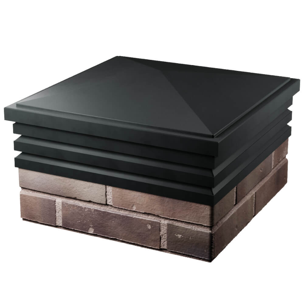 Колпак Zking Бона ХайТек Черный на столб 2х2 кирпича (513х513мм) в Майкопе фото