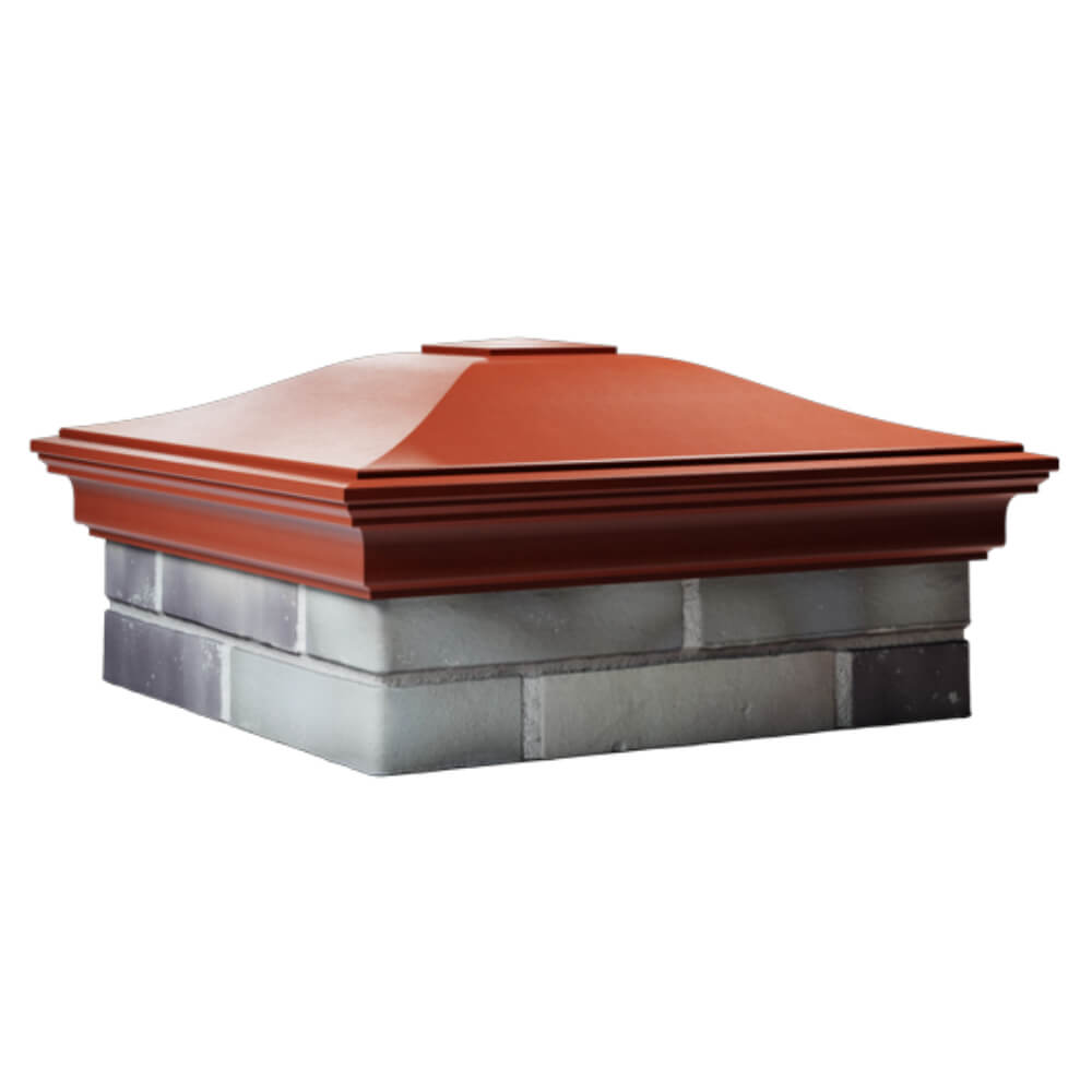 Колпак Zking Монблан Красный на столб 2х2 кирпича (515х515мм) в Майкопе фото