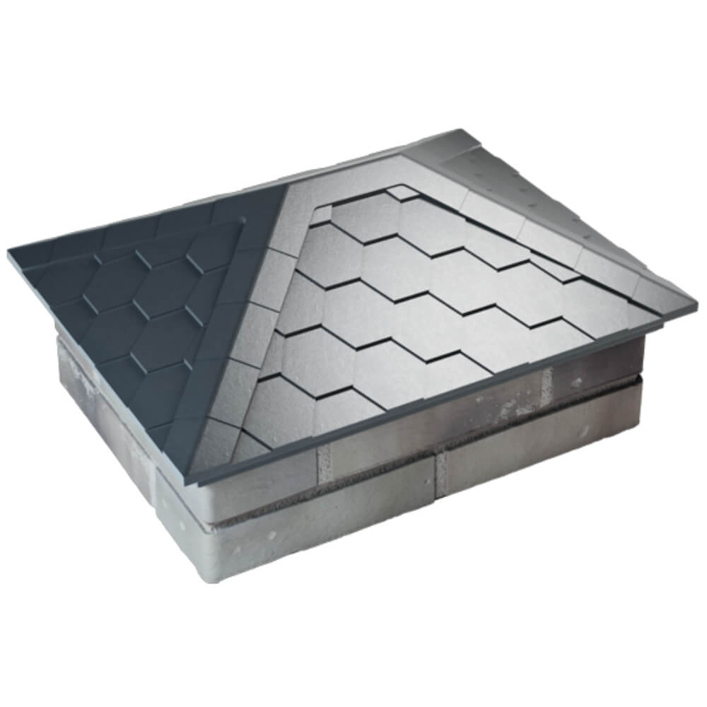 Колпак Zking Эверест Серый на столб 2х1.5 кирпича (520х390мм) Майкоп фото