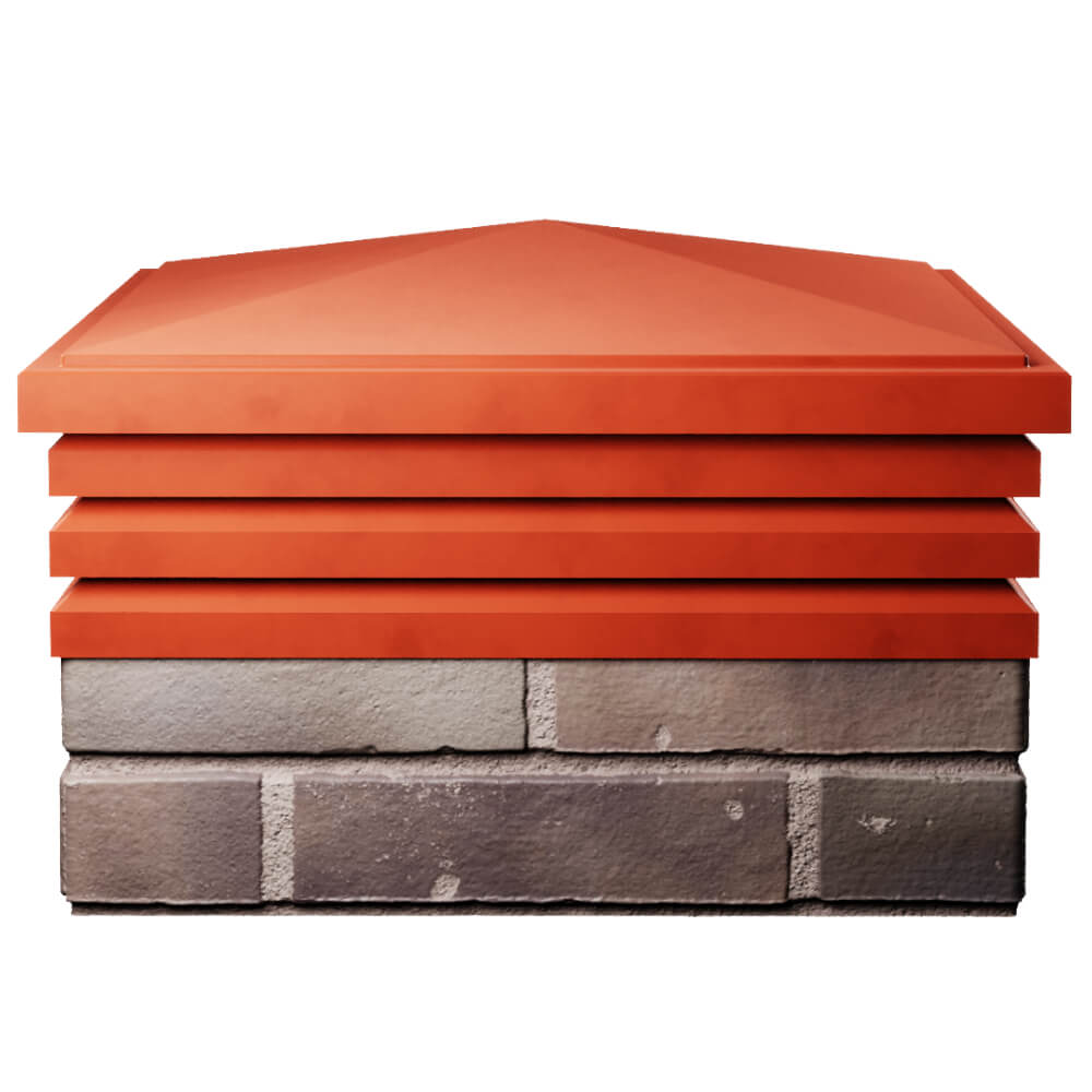 Колпак Zking Бона ХайТек Красный на столб 2х2 кирпича (513х513мм) Майкоп фото