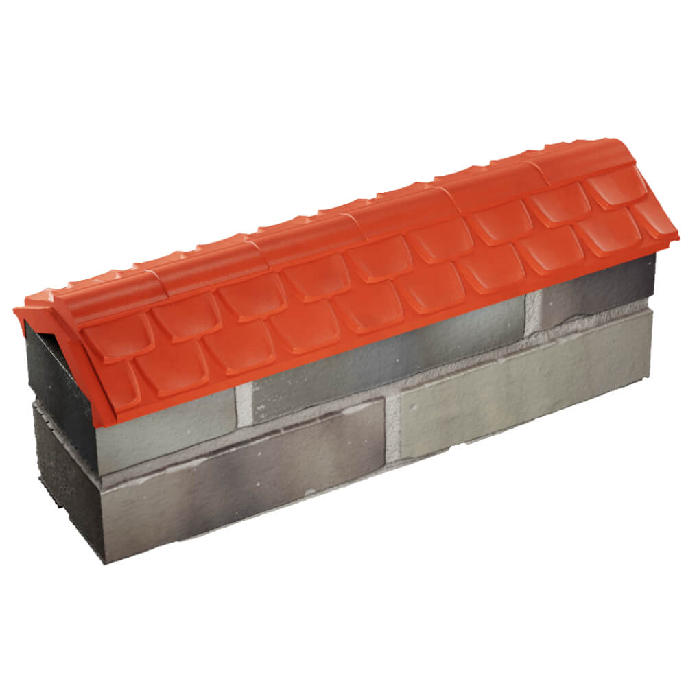 Парапет Zking Эльбрус Красный с посадкой на 0.5 кирпича (130мм) в Майкопе фото