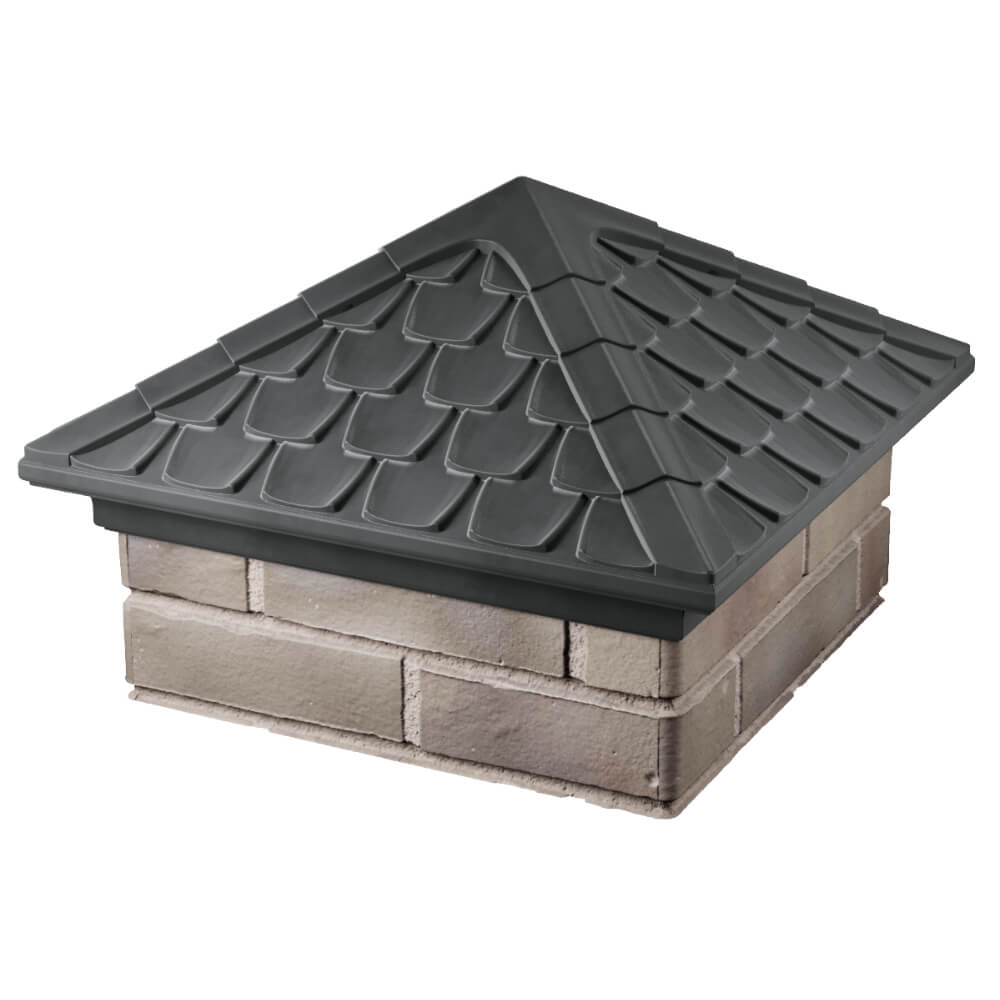 Колпак Zking Эльбрус Серый на столб 1.5х1.5 кирпича (385х385мм) в Майкопе фото