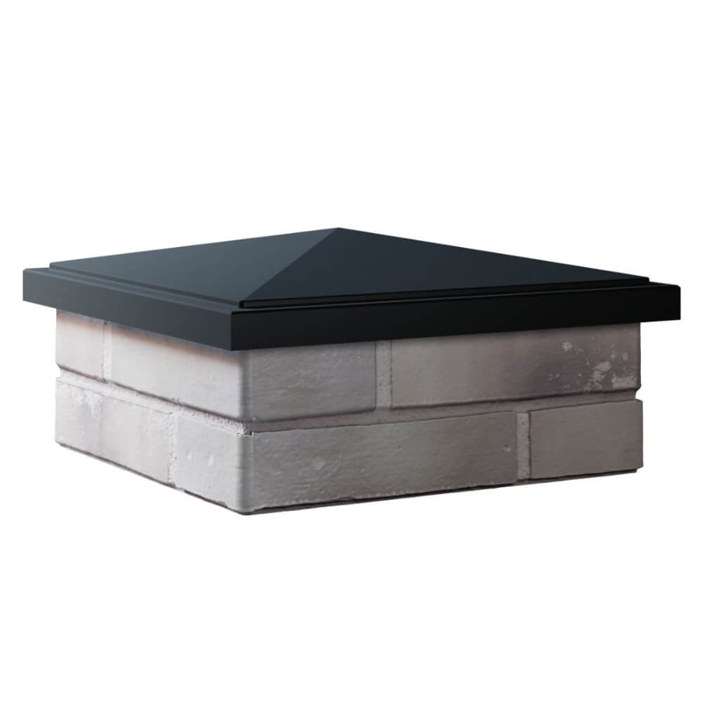 Колпак Zking БонаМоно Черный на столб 1.5х1.5 кирпича (385х385, 400х400мм) в Майкопе фото