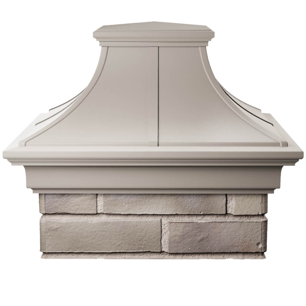 Колпак Zking Монблан Премиум Бежевый на столб 1.5х1.5 кирпича (385х385мм) Майкоп фото