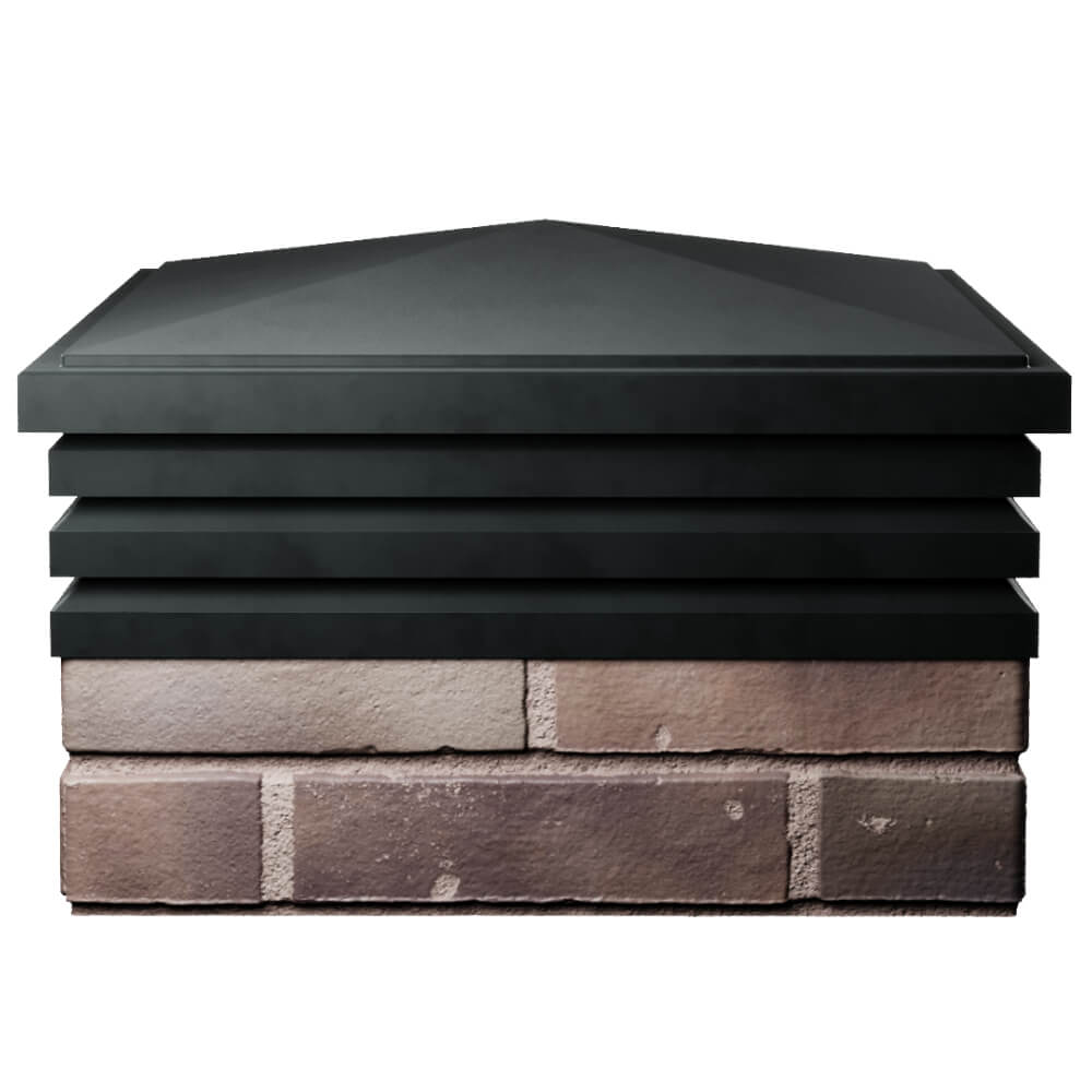 Колпак Zking Бона ХайТек Черный на столб 2х2 кирпича (513х513мм) Майкоп фото