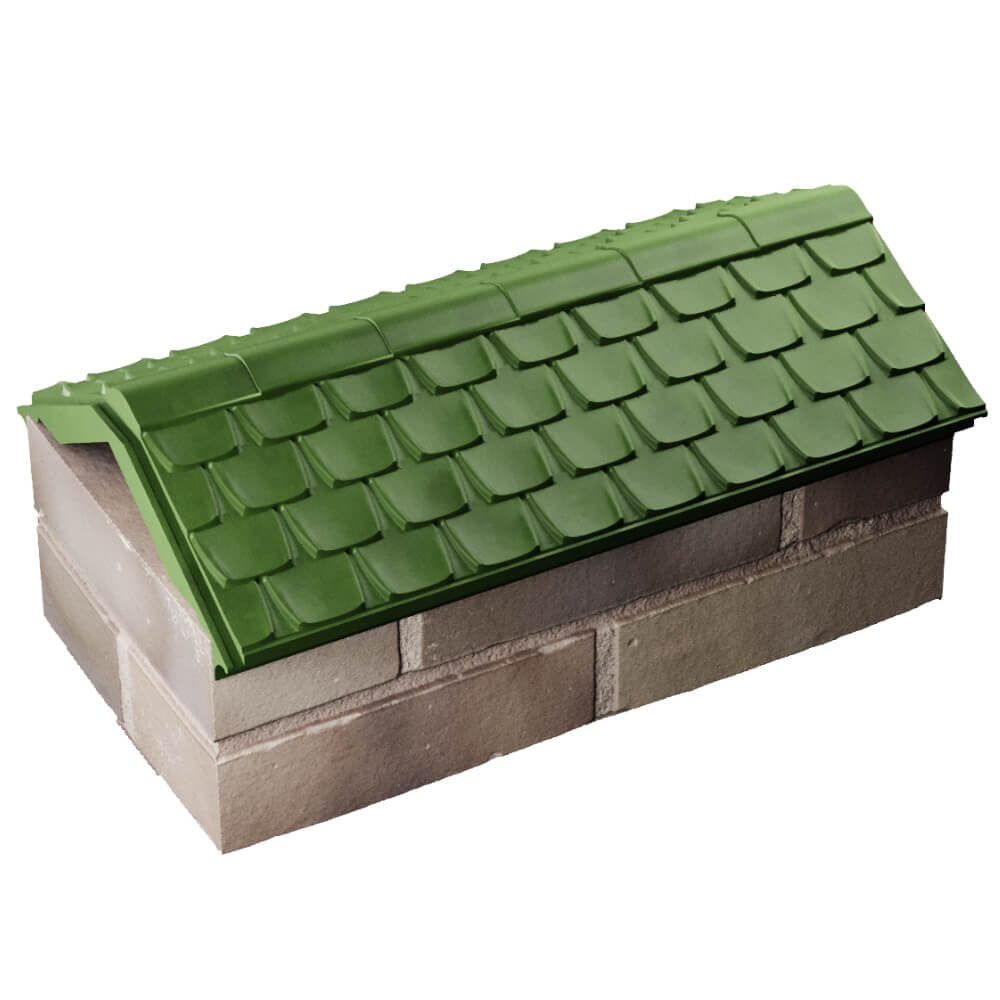 Парапет Zking Эльбрус Зеленый с посадкой на 1 кирпич (255мм) в Майкопе фото