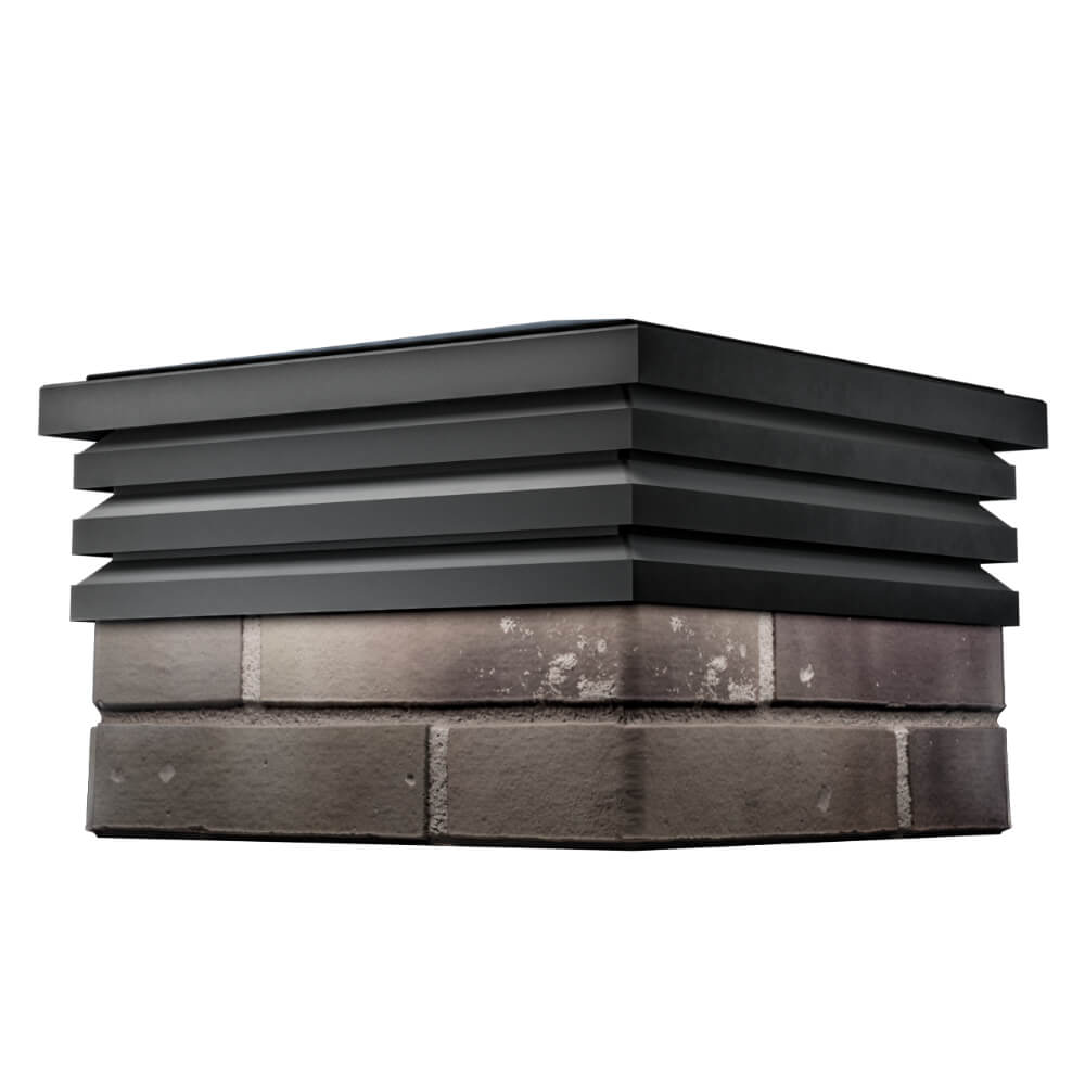 Колпак Zking Бона ХайТек Черный на столб 1.5х1.5 кирпича (385х385мм) в Майкопе фото