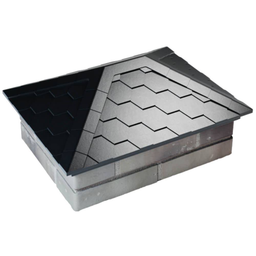 Колпак Zking Эверест Черный на столб 2х1.5 кирпича (520х390мм) Майкоп фото