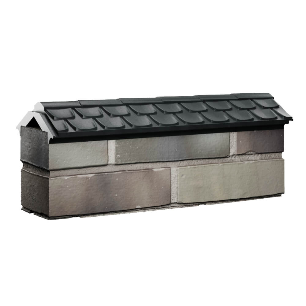 Парапет Zking Эльбрус Черный с посадкой на 0.5 кирпича (130мм) Майкоп фото