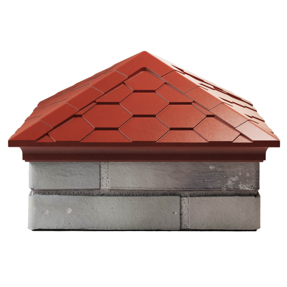 Колпак Zking Эверест Красный на столб 1.5х1.5 кирпича (390х390мм) Майкоп фото