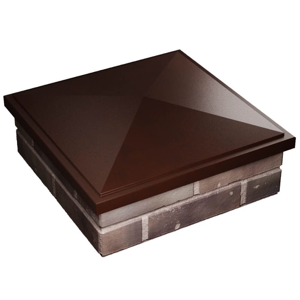 Колпак Zking БонаМоно Коричневый на столб 2х2 кирпича (515х515, 530х530мм) в Майкопе фото