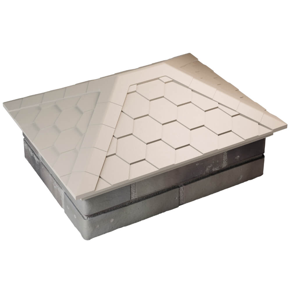 Колпак Zking Эверест Бежевый на столб 2х1.5 кирпича (520х390мм) Майкоп фото