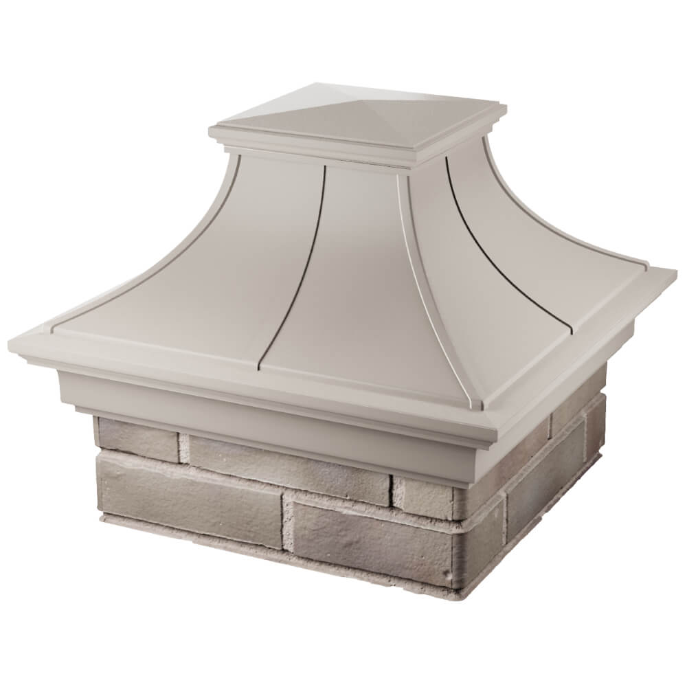 Колпак Zking Монблан Премиум Бежевый на столб 1.5х1.5 кирпича (385х385мм) в Майкопе фото