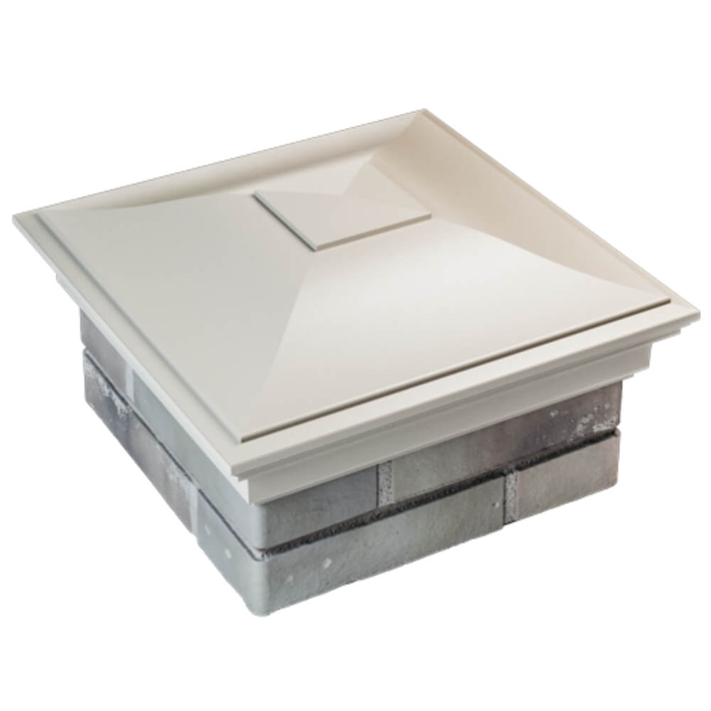 Колпак Zking Монблан Бежевый на столб 1.5х1.5 кирпича (385х385мм) в Майкопе фото