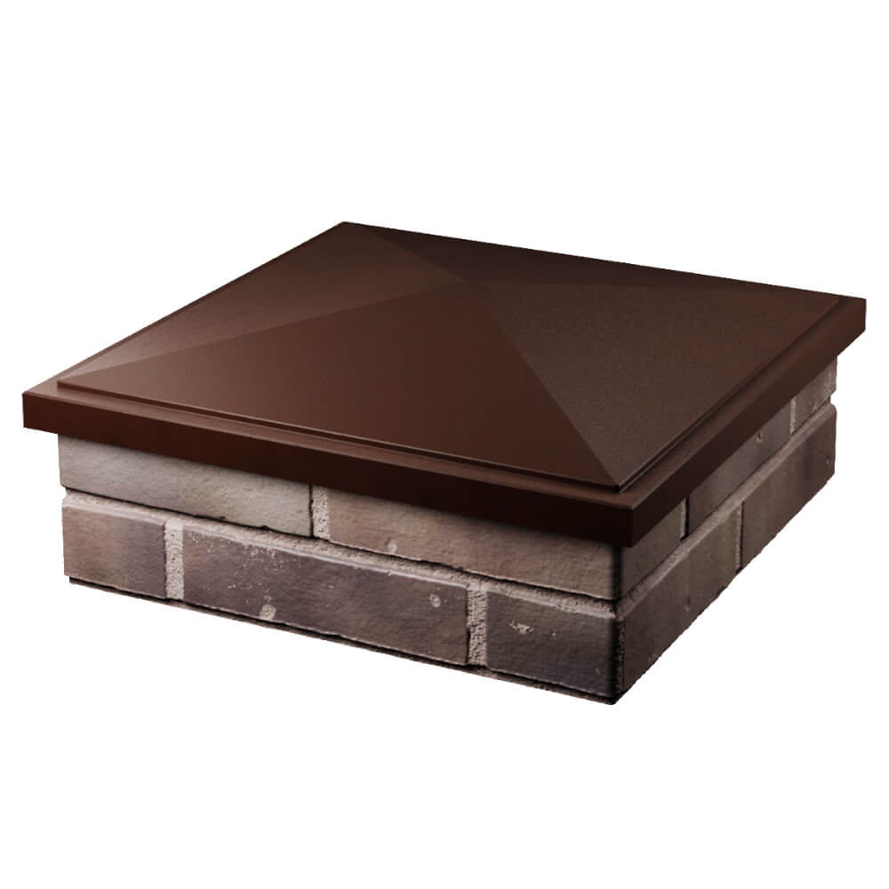 Колпак Zking БонаМоно Коричневый на столб 2х2 кирпича (515х515, 530х530мм) в Майкопе фото