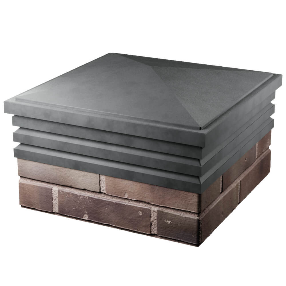 Колпак Zking Бона ХайТек Серый на столб 2х2 кирпича (513х513мм) в Майкопе фото