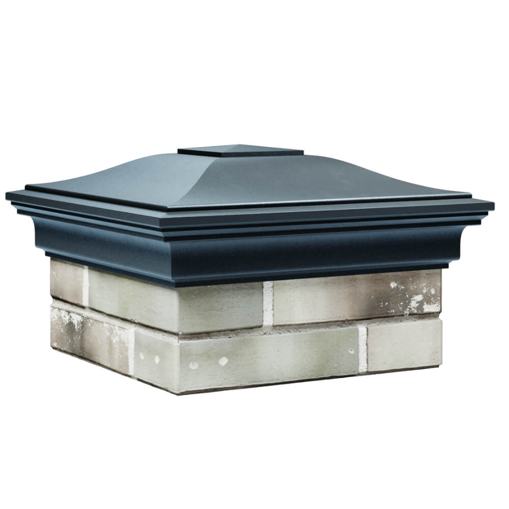 Колпак Zking Монблан Серый на столб 1.5х1.5 кирпича (385х385мм) в Майкопе фото