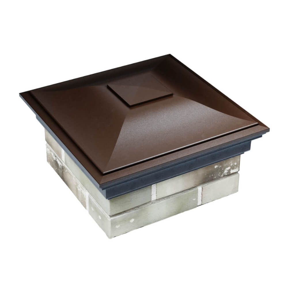 Колпак Zking Монблан Коричневый на столб 1.5х1.5 еврокирпича 0.7НФ (355х355мм) в Майкопе фото