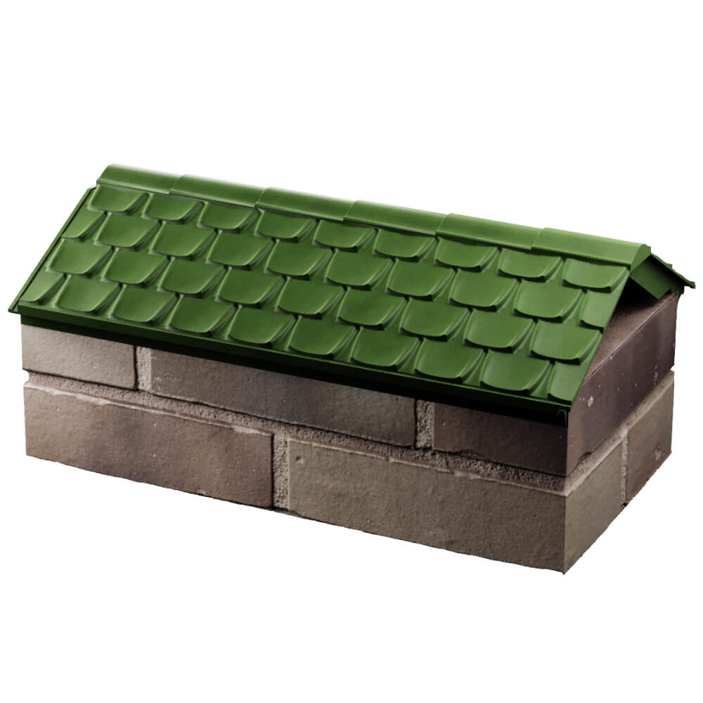 Парапет Zking Эльбрус Зеленый с посадкой на 1 кирпич (255мм) в Майкопе фото