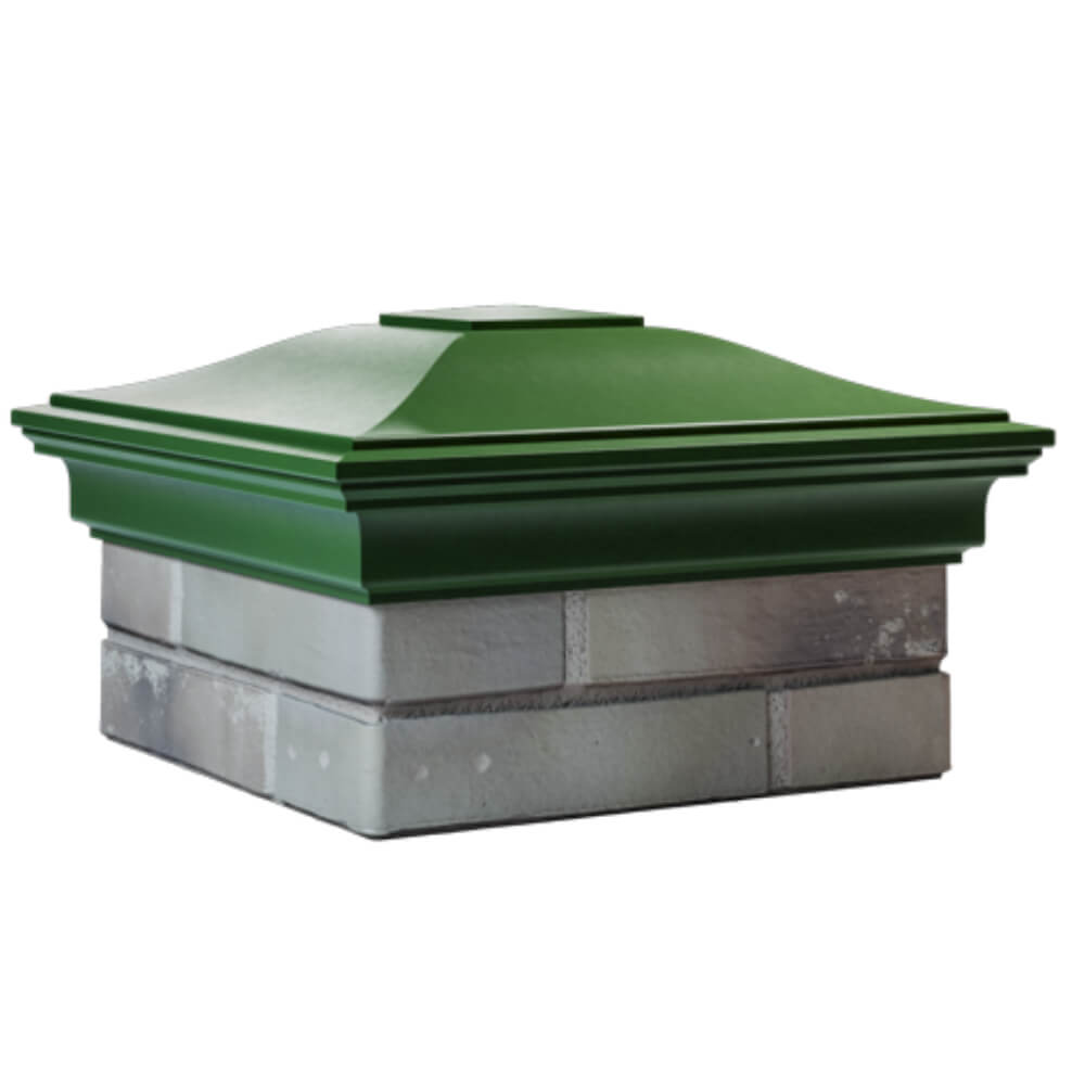 Колпак Zking Монблан Зеленый на столб 1.5х1.5 кирпича (385х385мм) в Майкопе фото