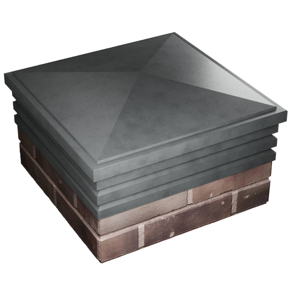 Колпак Zking Бона ХайТек Серый на столб 2х2 кирпича (513х513мм) в Майкопе фото