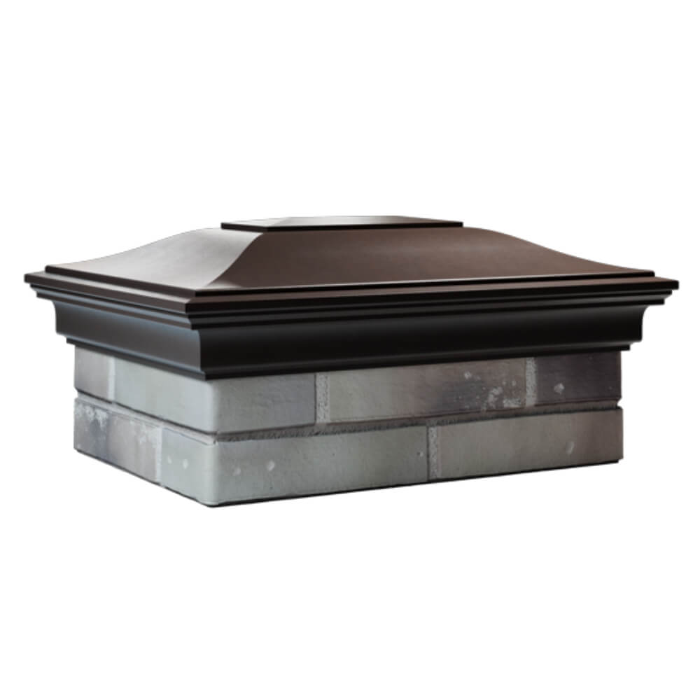 Колпак Zking Монблан Коричневый на столб 2х1.5 кирпича (515х385мм) в Майкопе фото