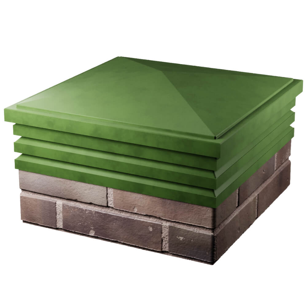 Колпак Zking Бона ХайТек Зеленый на столб 2х2 кирпича (513х513мм) в Майкопе фото