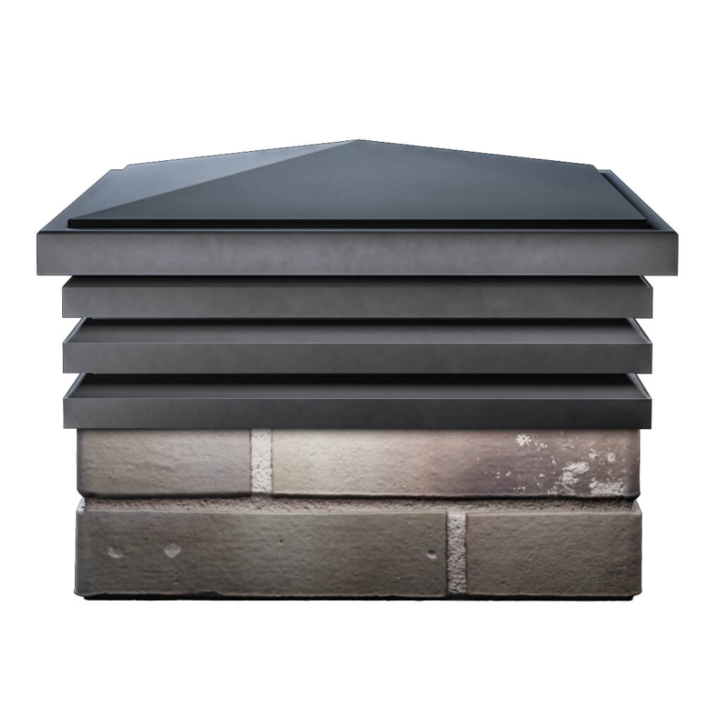 Колпак Zking Бона ХайТек Серый на столб 1.5х1.5 кирпича (385х385мм) Майкоп фото