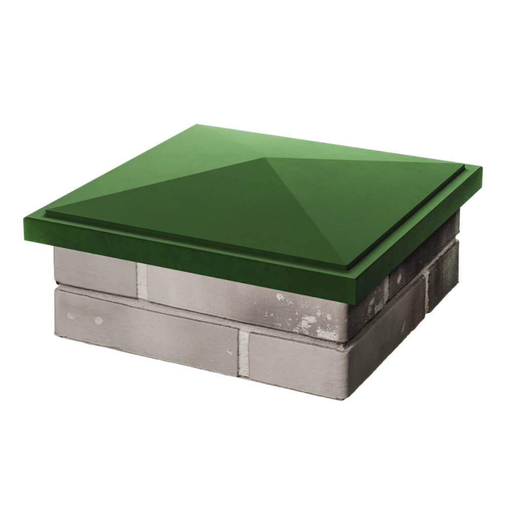 Колпак Zking БонаМоно Зеленый на столб 1.5х1.5 кирпича (385х385, 400х400мм) в Майкопе фото