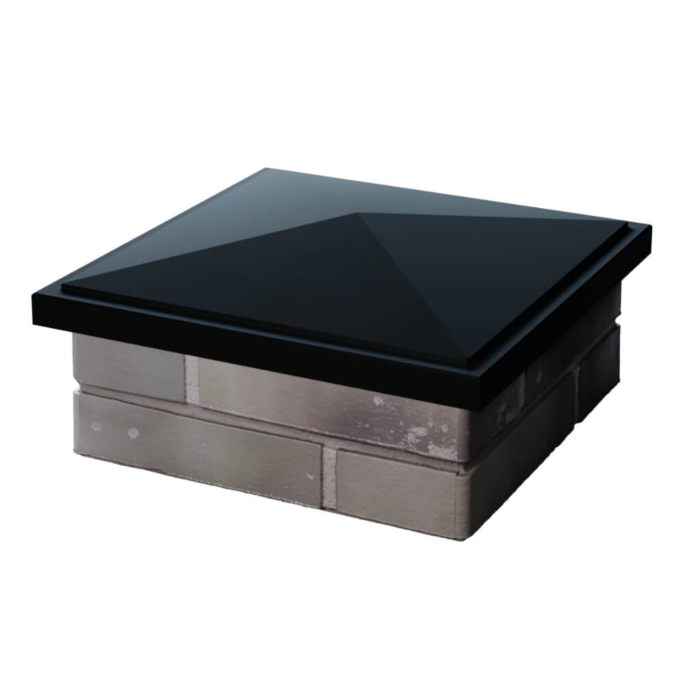 Колпак Zking БонаМоно Черный на столб 1.5х1.5 кирпича (385х385, 400х400мм) в Майкопе фото