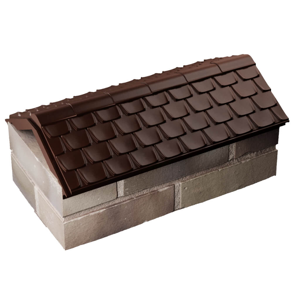 Парапет Zking Эльбрус Коричневый с посадкой на 1 кирпич (255мм) в Майкопе фото