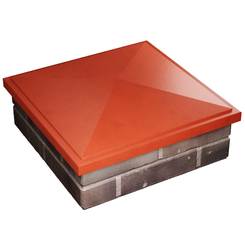 Колпак Zking БонаМоно Красный на столб 2х2 кирпича (515х515, 530х530мм) в Майкопе фото