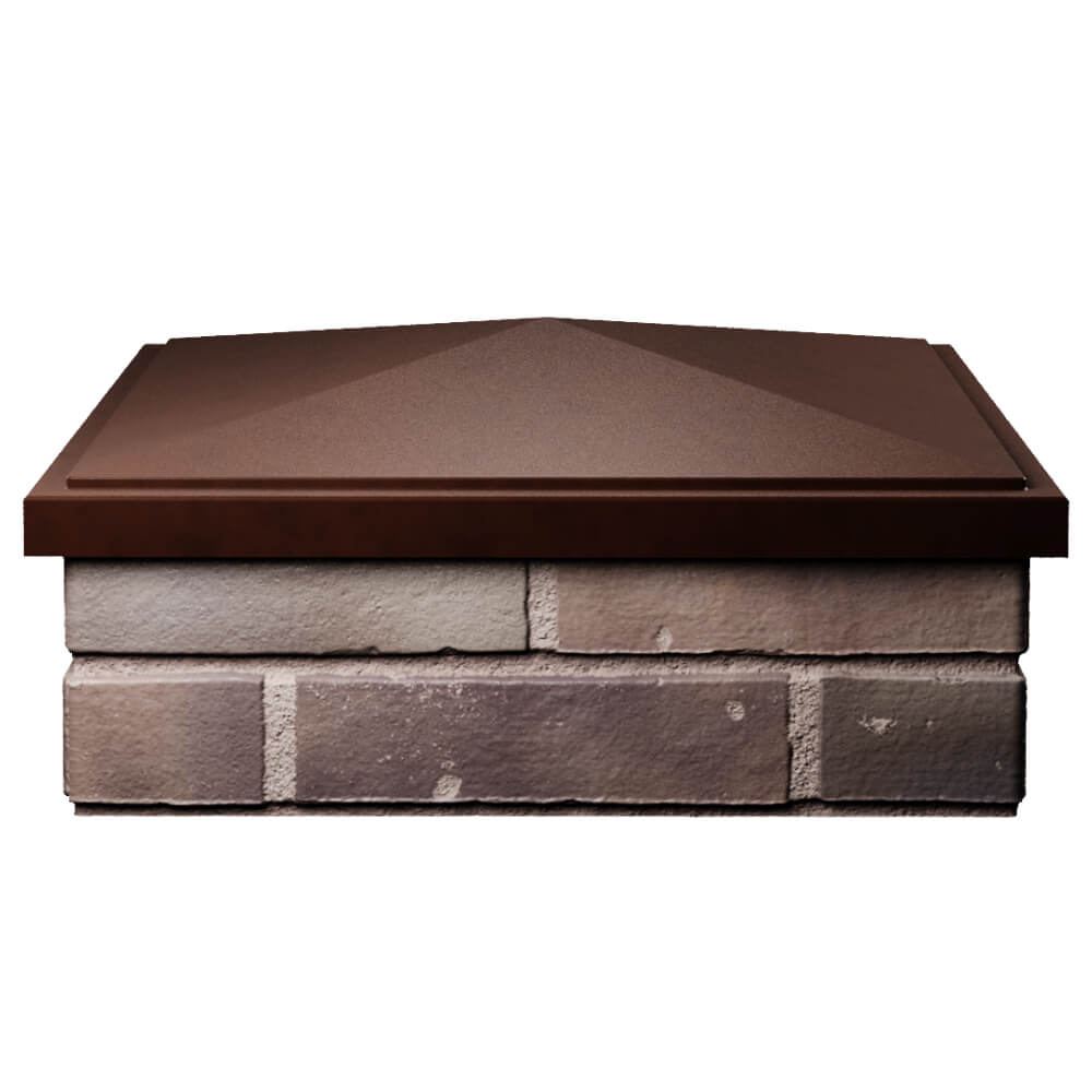Колпак Zking БонаМоно Коричневый на столб 2х2 кирпича (515х515, 530х530мм) Майкоп фото