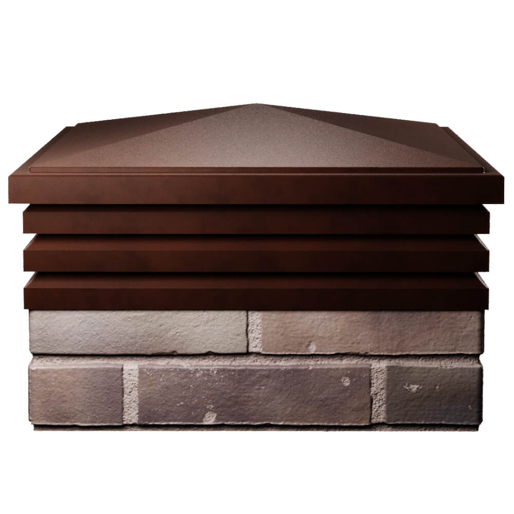 Колпак Zking Бона ХайТек Коричневый на столб 2х2 кирпича (513х513мм) Майкоп фото