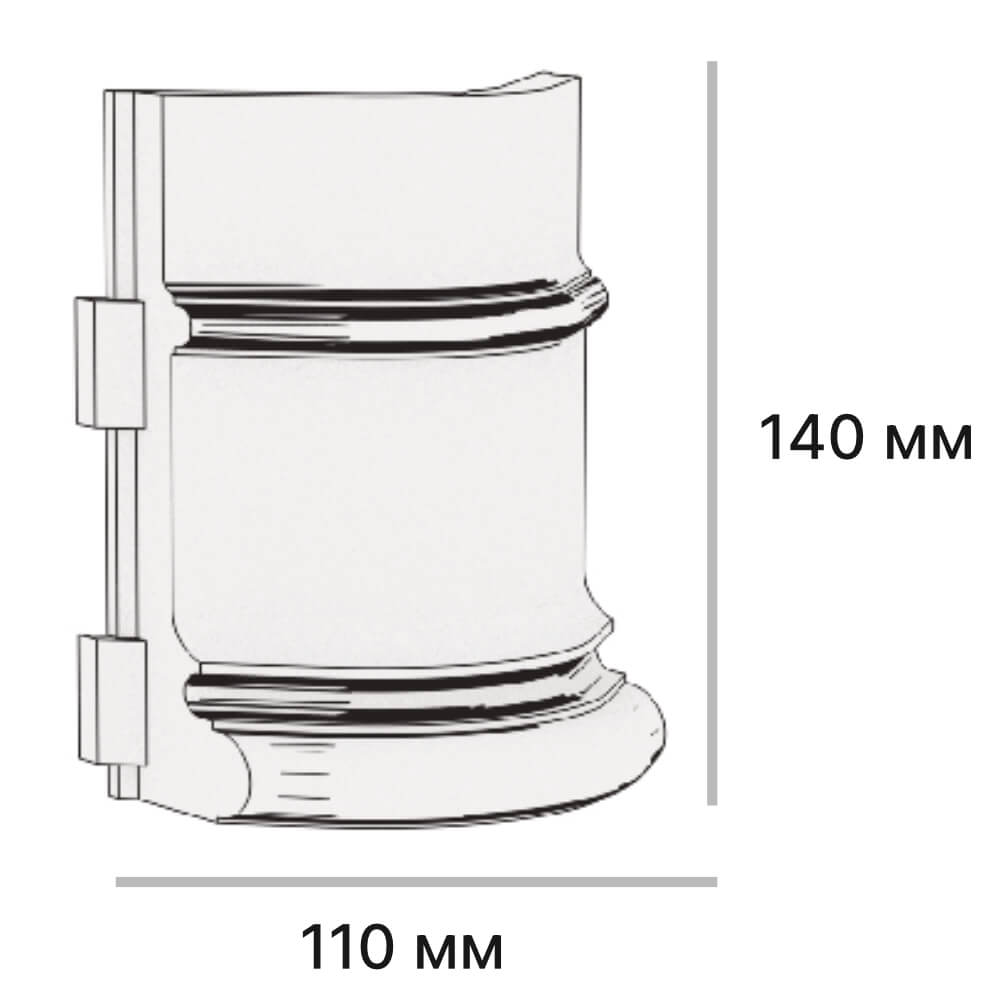 Подступенок угловой Verona 110х140х30мм Коричневый