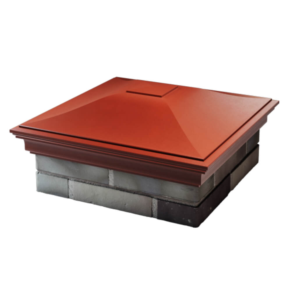 Колпак Zking Монблан Красный на столб 2х2 кирпича (515х515мм) в Майкопе фото