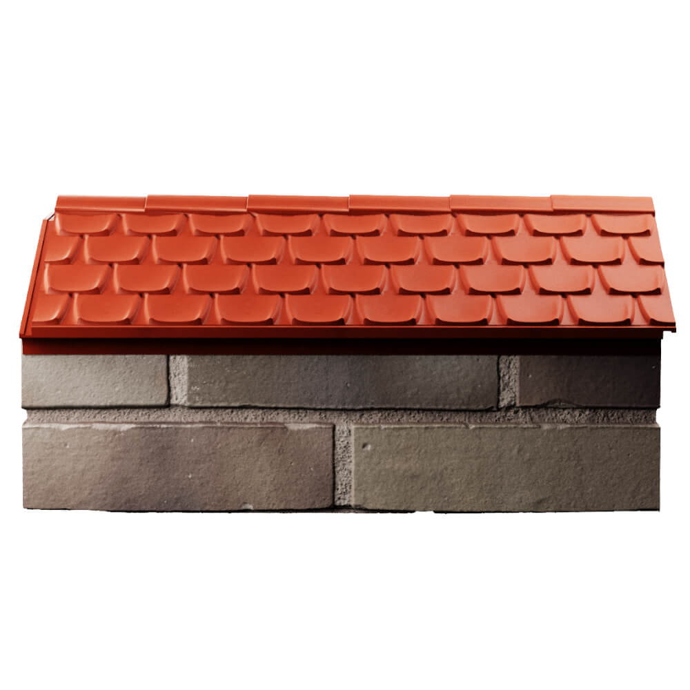 Парапет Zking Эльбрус Красный с посадкой на 1 кирпич (255мм) в Майкопе фото