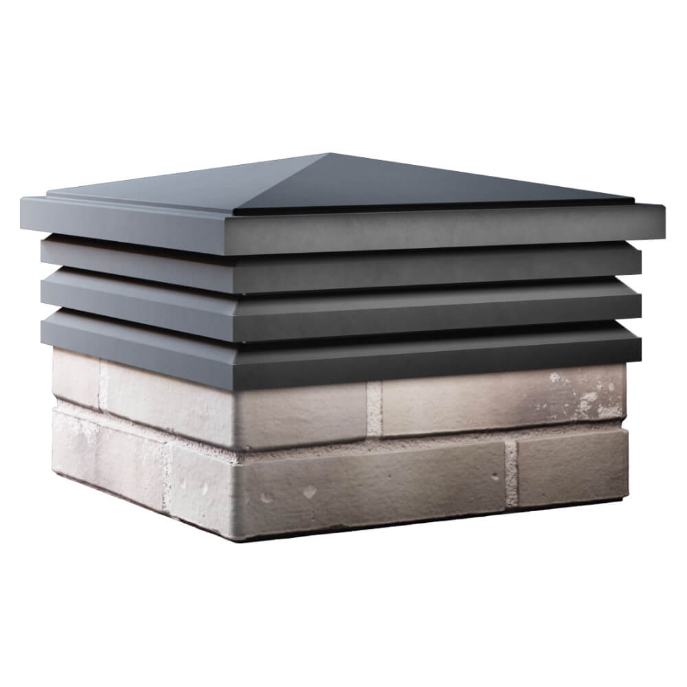 Колпак Zking Бона ХайТек Серый на столб 1.5х1.5 кирпича (385х385мм) в Майкопе фото