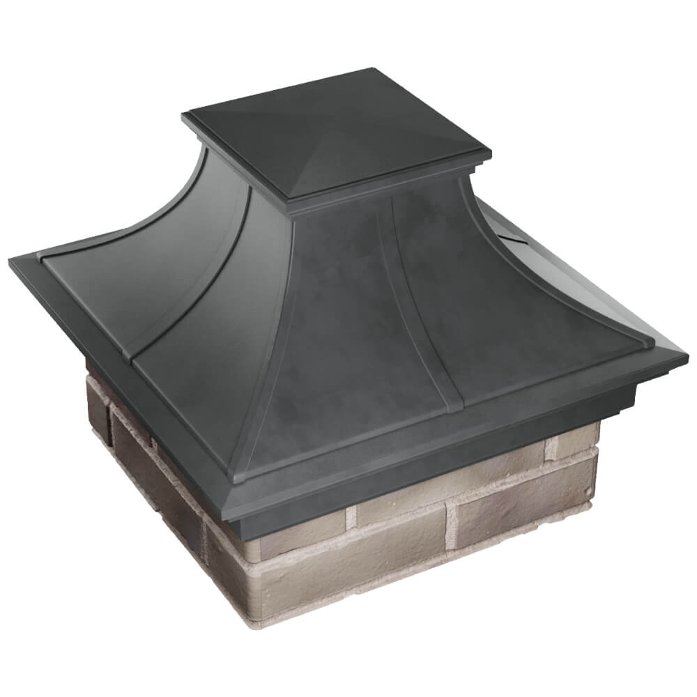 Колпак Zking Монблан Премиум Серый на столб 1.5х1.5 кирпича (385х385мм) в Майкопе фото