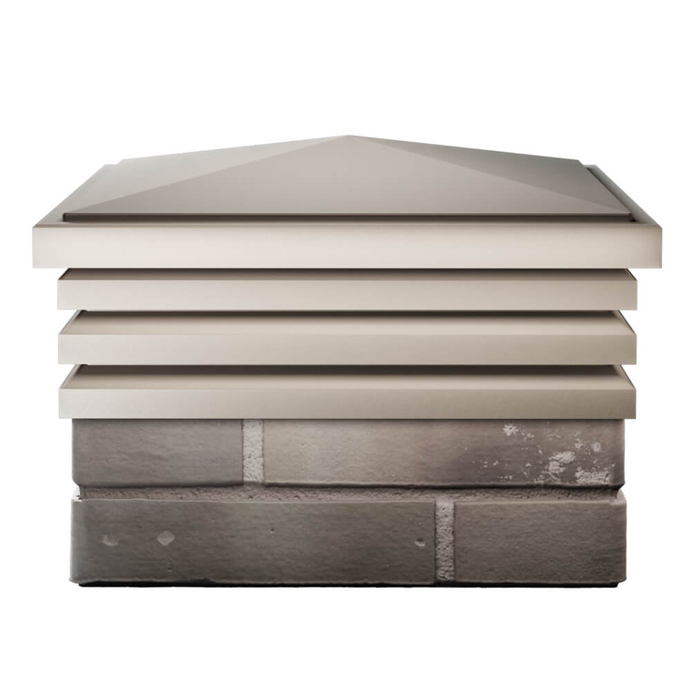 Колпак Zking Бона ХайТек Бежевый на столб 1.5х1.5 кирпича (385х385мм) Майкоп фото