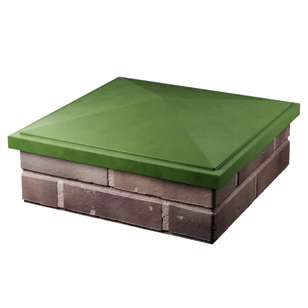 Колпак Zking БонаМоно Зеленый на столб 2х2 кирпича (515х515, 530х530мм) в Майкопе фото