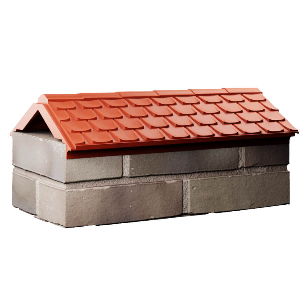 Парапет Zking Эльбрус Красный с посадкой на 1 кирпич (255мм) Майкоп фото
