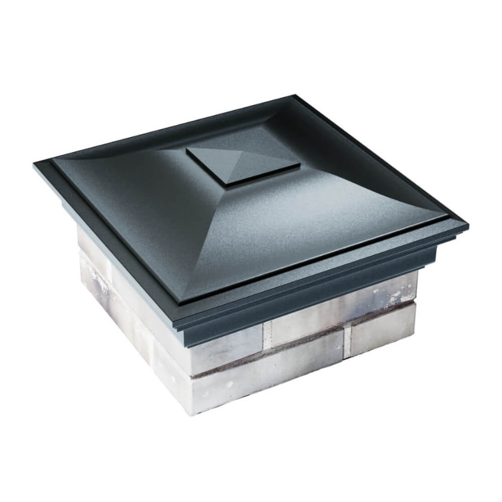 Колпак Zking Монблан Черный на столб 1.5х1.5 еврокирпича 0.7НФ (355х355мм) в Майкопе фото