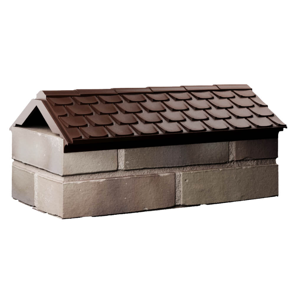 Парапет Zking Эльбрус Коричневый с посадкой на 1 кирпич (255мм) Майкоп фото
